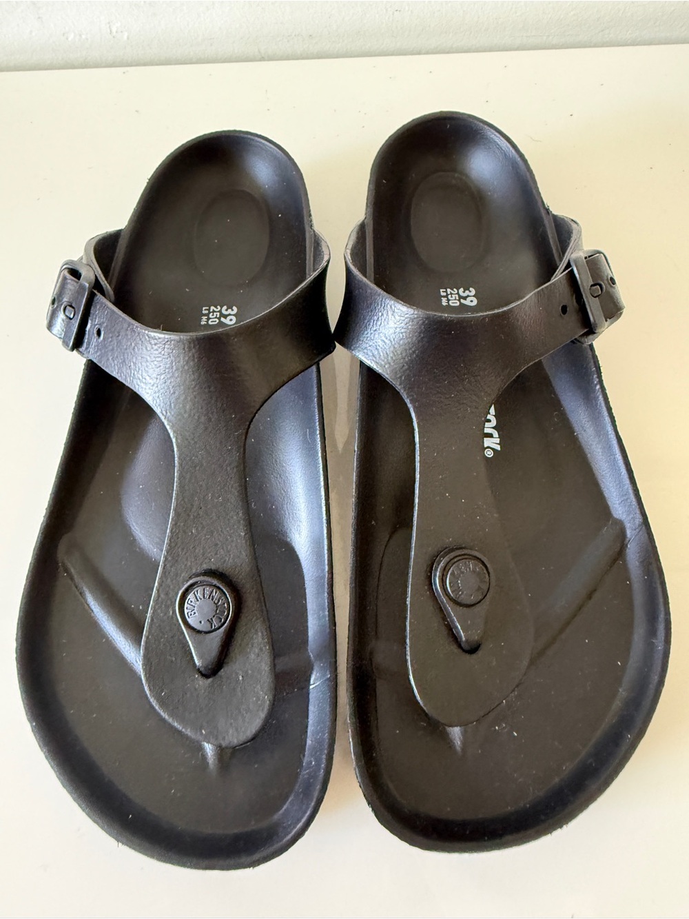 BIRKENSTOCK EVA Gizeh Essentials Sandals Shoes 39/US 8-8.5 Black